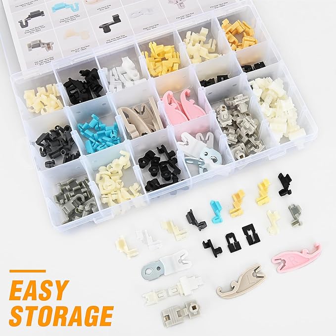 GOOACC 165pcs Door Lock Rod Clips Tailgate Handle Rod Lock Pawl Handle Rod End Retainer Assortment Fits 5/32" Rod for Chevy Silverado for GMC Sierra for GM Trucks Ford Chrysler Toyota Mazda