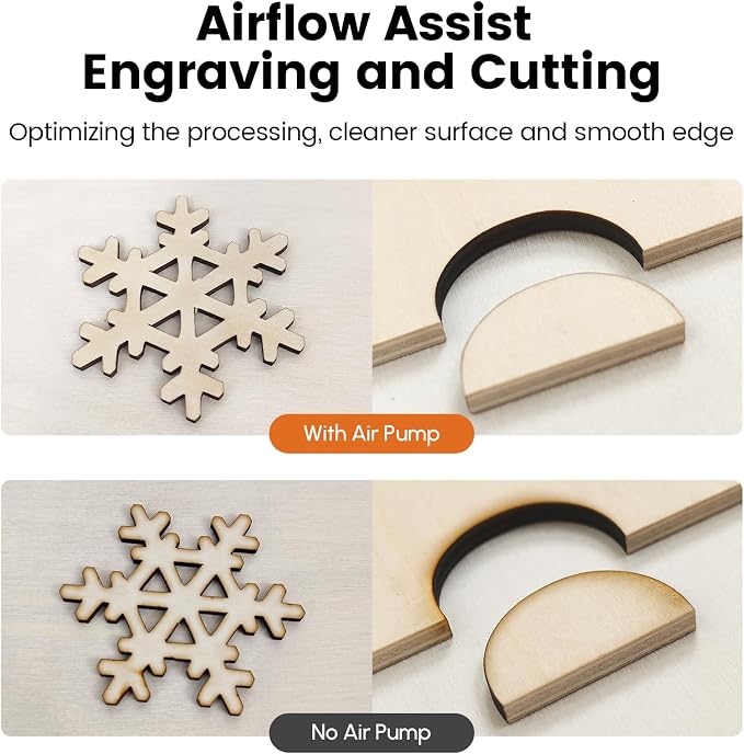 AlgoLaser Air Assist for Laser Engraver – Air Assist Pump Kit with Adjustable 30L/Min Airflow, Remove Smoke & Dust, Protect Laser Lens, Reduce Surface Temperature, Low Noise for Laser Engraving
