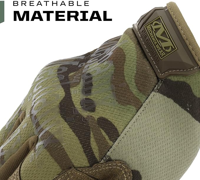 Mechanix Wear: The Original MultiCam Tactical Work Gloves with Secure Fit, Flexible Grip for Multi-purpose Use, Durable Touchscreen Safety Gloves for Men (Medium, MultiCam)