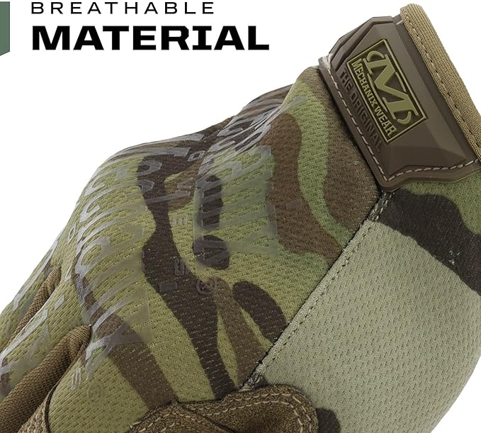 Mechanix Wear Original Tactical Glove - High Performance Anti-Slip Grip Safety Gloves - Impact Resistant & Touchscreen Capable - Large - MultiCam Camouflage