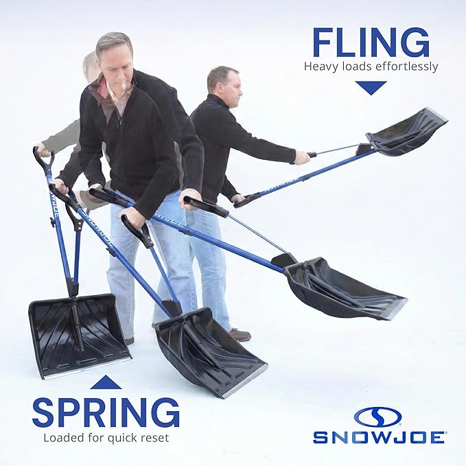 Snow Joe Snow Shovel with 18-Inch Blade and Assist Handle, 3.5 Lbs - Heavy-Duty Lightweight Shoveling Tool for Ice Removal, Shovelution SJ-SHLV01