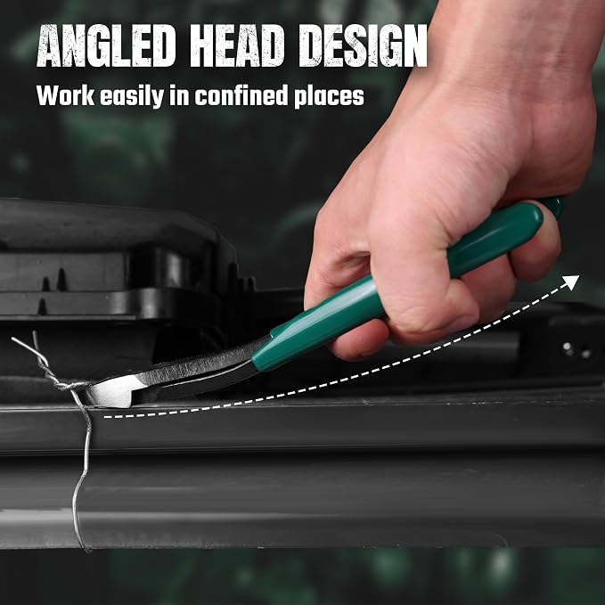 SK Tools USA Heavy Duty Angled Diagonal Cutting Pliers, 8" Long | 15018