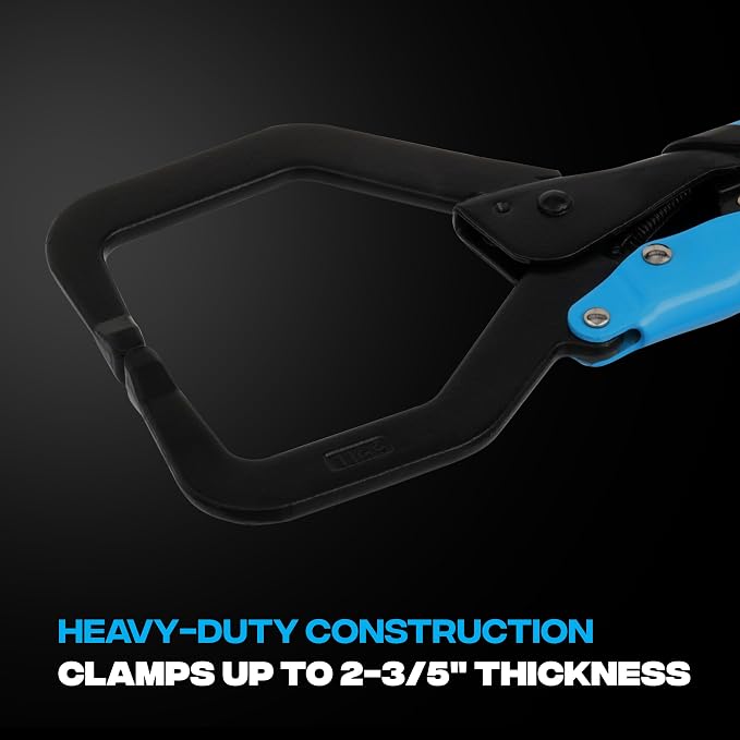 OX Tools 7 inch Locking Vise Grip Clamp - Heavy Duty Welding Clamp with Auto Adjust Design & Comfortable Grips Perfect C Clamp for Woodworking, Welding, and Metalworking - OX-P204202