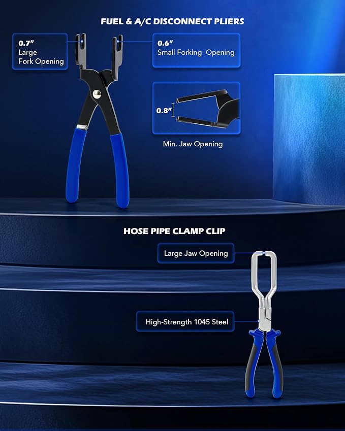 OMT14pc Fuel Line Pliers &Hose Clamp Pliers Set, Fuel Line Disconnect Tool