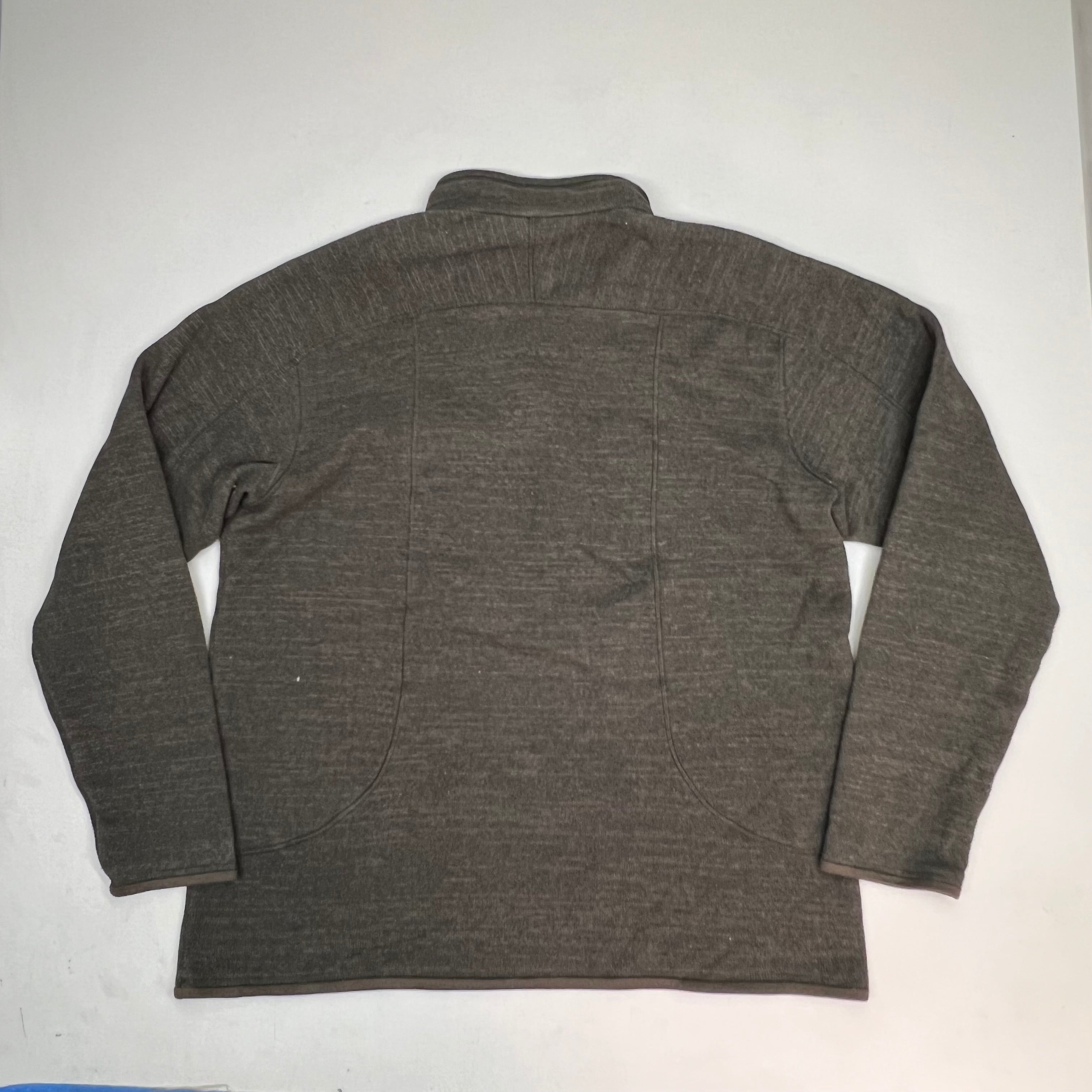 PATAGONIA Quarter Zip w/ Pocket 100% Polyester Jacket Men's Sz XL Brown (Used)