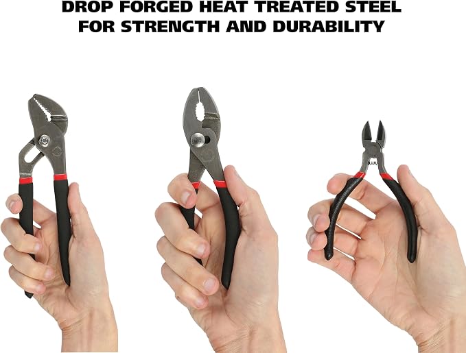 Great Neck 87900 8-Piece Steel Pliers and Wrench Tool Set