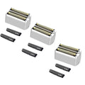 3 pack Professional Replacement Foil and Cutters for BaBylissPRO Barberology Double Foil Shaver, Compatible with BaBylissPRO Barberology FXFS2 Shaver，silver