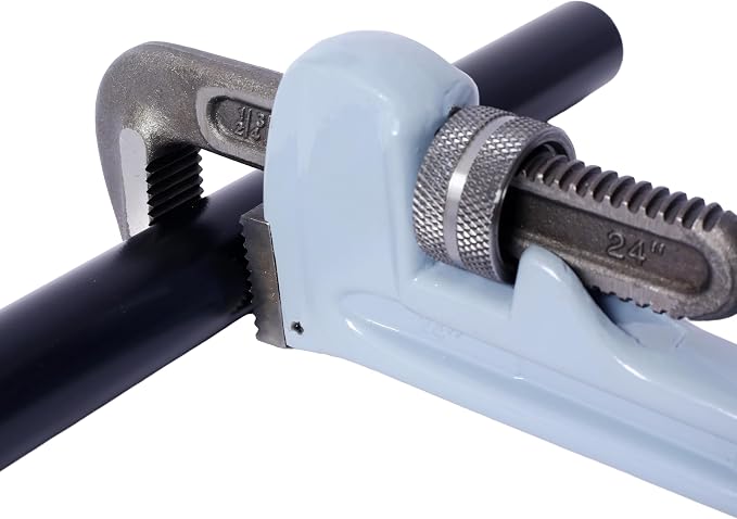 Pipe Wrench 24 Inch, Rigid Pipe Wrench Sets Aluminum Adjustable | Professional Heavy Duty Hangable Design for Plumbing, Home, Vehicle Repair (24'' Pipe Wrench)