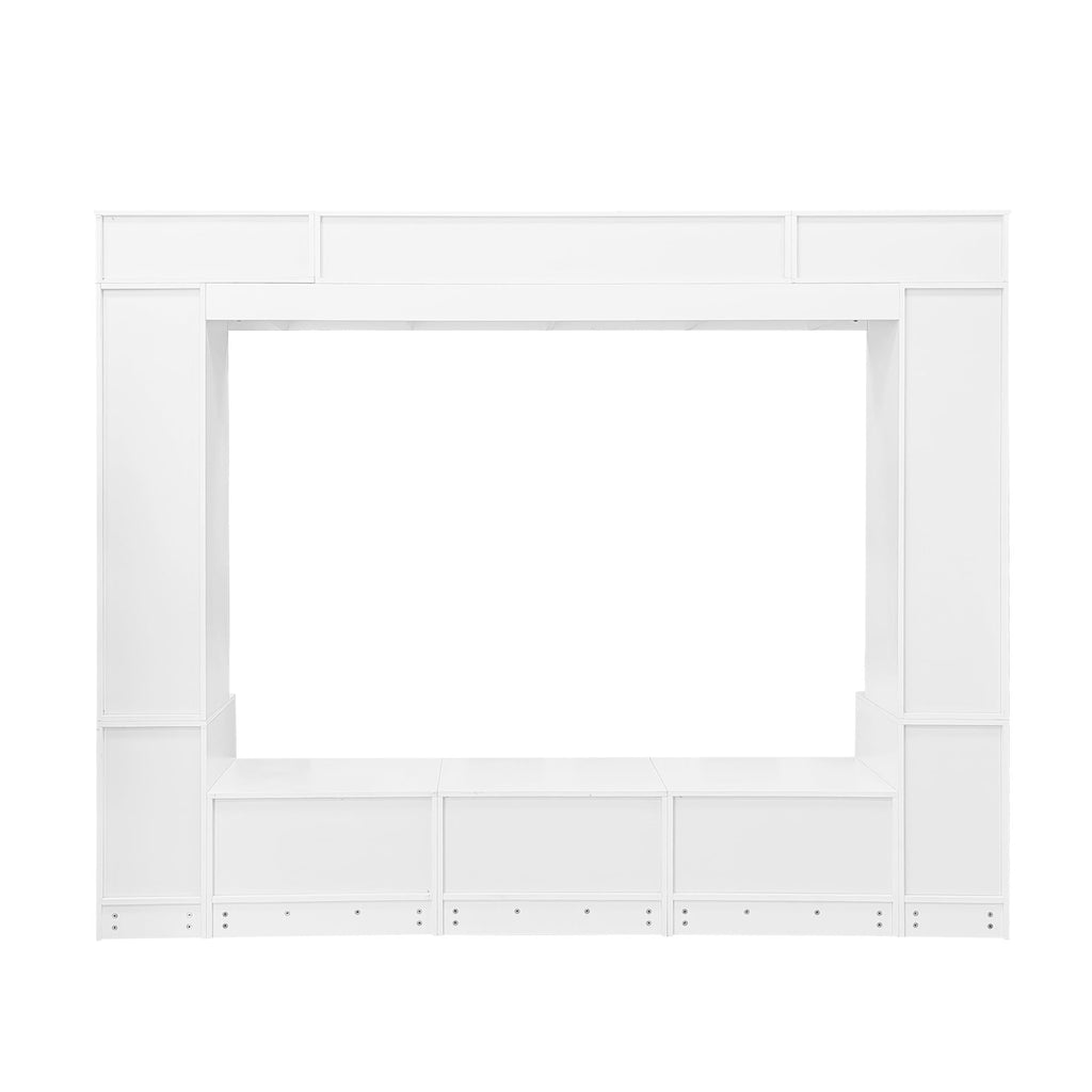 Wall Unit Entertainment Center With Bookshelves For TVs Up To 80"