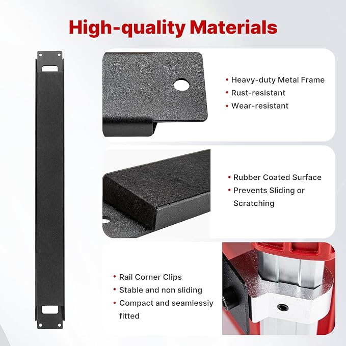 BYERN AUTO Magnetic Tool Holder Compatible with Milwaukee Packout Toolbox | Heavy-duty Magnetic Tool Bar for Packout Side Mounting with Rail Clips, No Drilling Keeps Tools Organized and Easy Accessible
