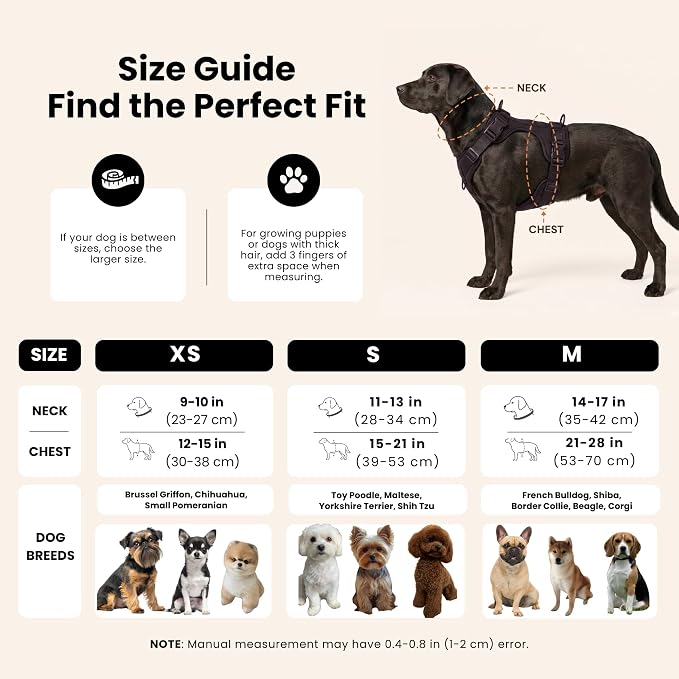 No Pull Dog Harness and Leash Set 3-in-1 Adjustable Anti Pull Dog Harness with Hands-Free Matching Leash,Poop Bag Holder,Easy Walk Dog Harness Small Sized Dog(Black)