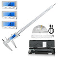 Digital Caliper, Rechargeable Calipers 12 inch with Backlight LCD Screen, All Metal Caliper Measuring Tool with MM/in/F Conversion, Auto Off Micrometer for Jeweler/Woodworking/DIY/Household