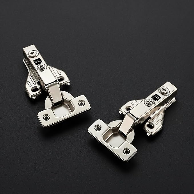Ravinte 30 Pairs 60 Packs Full Overlay Cabinet Door Hinges,105 Degree Adjustable Concealed Kitchen Cabinet Hinges Soft Close for Face Frame Cabinet