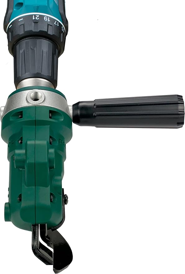PacTool SS701 Snapper Shear - Sheet Metal Shears - Sheet Metal Cutter Drill Attachment - Cut Up to 18-Gauge Galvanized Steel, Aluminum, and Copper - Sheet Metal Tools - Carpenter Tools and Accessories