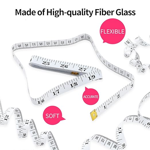 LOUHUA Tape Measures 24 Pack Measuring Tape Bulk for Body Sewing Tailor Cloth Craft Supplies Knitting Projects Measurement Double Scale 150cm/60inch