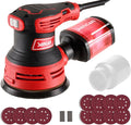5" Electric Random Orbital Sander, 2.5 Amp Power Variable Speed Palm Sander with Vacuum Dust Collector for Woodworking, Refinish Furniture