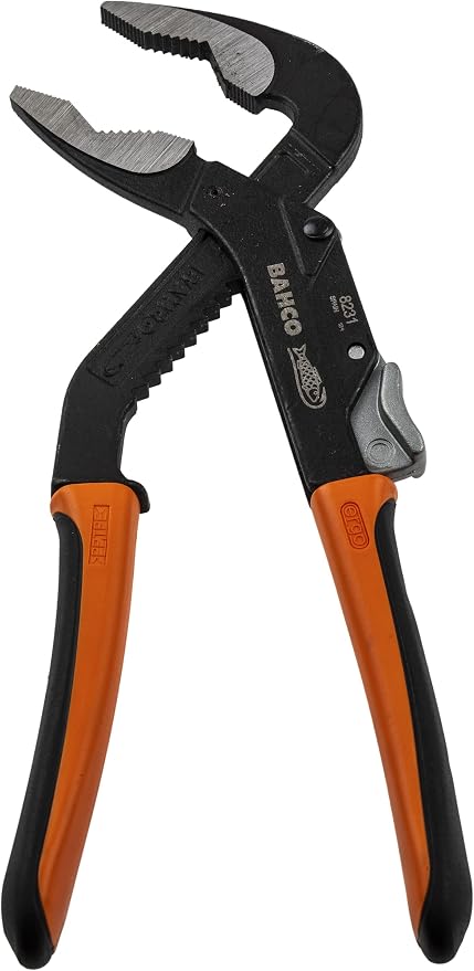 Bahco 8231 Adjustable Joint Pliers, 8-Inch Big Mouth