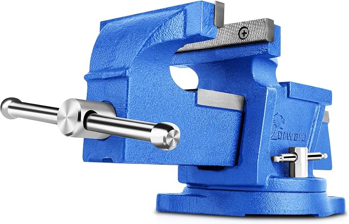 Forward 0806 6 Inch Bench Vise Workbench Vise with Anvil and Swivel Base