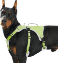 Escape Proof Dog Harness, Dachshund Harness, Reflective Dog Harness with Handle, Durable,Adjustable Vest for Small Medium Large Dogs Walking, Training, and Running Gear (Green,XL)