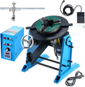 VEVOR Rotary Welding Positioner 66LBS / 30KG, 0-90° Welding Positioning Turntable Table 1-12RPM 80W, with 12.4 Inch 3-Jaw Lathe Chuck & Welding Torch Stand Holder for Cutting, Grinding, Assembly
