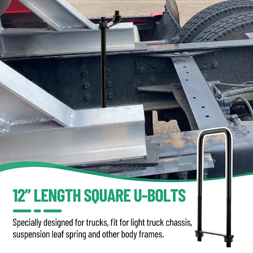 12 Inch Square Bend U-Bolt Kit for Truck Chassis