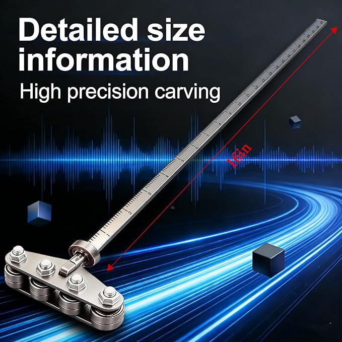 Positioning Calipers for Precise Measurements & Easy Wood Cutting,Adjustable Stainless Steel Circular Saw Guide Rail for Circular Saw Furniture Making (large size)