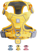 Pawaii No Pull Dog Harness with Pet ID Tag, Reflective Vest | Built for safer walks with a QR Pet ID Tag, front no pull clip, reflective trim, control handle and breathable mesh lining