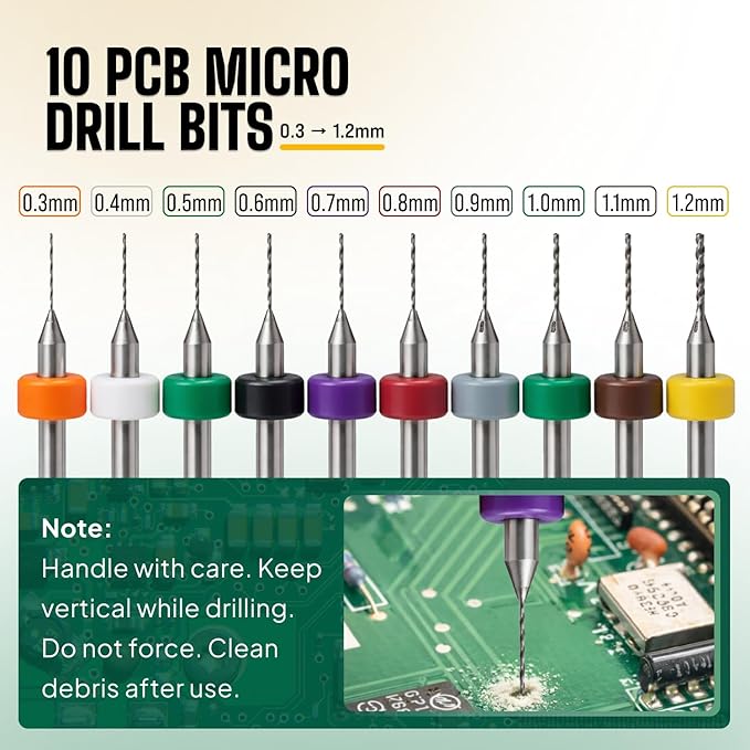 Pin Vise Hand Drill Manual, Micro Drill Bits Set with Pin Vise | Small Hand Drill - PCB Mini Bits for Resin Beads Polymer Clay | DYI Jewelry Making set