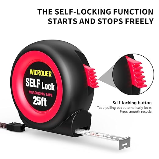 Dad Gifts from Son Daughter, Tape Measure25FT Self-Locking, Steel Made Retractable Measurement, Imperial/Metric Scale, Easy to Read, Used for Architects, Carpenters, Handicrafts. (25FT)