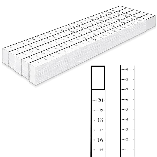 Attic Measuring Rulers (Case of 1000), 20 Inch, Card Stock, Attic Insulation R-Value Ruler for Insulators Ceiling Insulation