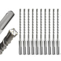 10PCS SDS Plus Rotary Hammer Drill Bits, 10pcs (5/32"*6"-4mm*160mm) - 4 Carbide Cutting Edges, Ideal for Masonry| Heavy-Duty Masonry |Hammer Drill Bits for Precision Drilling