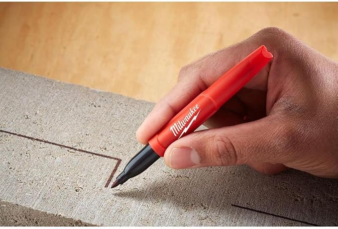 Milwaukee 48-22-3104 Inkzall Point Marker, Fine, Black, 4 Count, (Pack of 2)