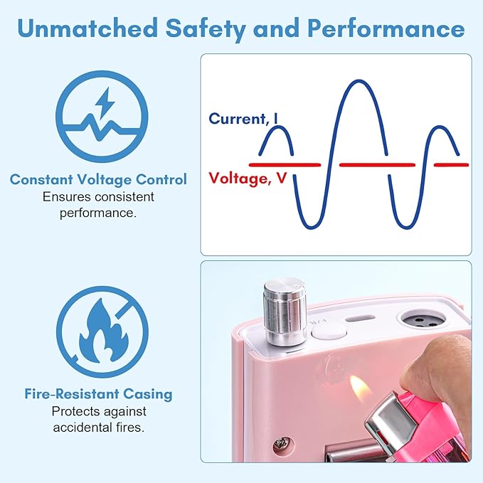 Makartt Cordless Electric Nail Drill, 30,000RPM E File for Acrylic & Gel Removal, 8.5H Battery, Quiet, LCD Display, Portable Nail Drill for Beginners & Nail Techs, Perlarie Pearly Pink