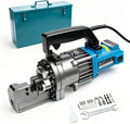 7/8" Electric Hydraulic Rebar Cutters 1400W Portable Rebar Cutter 110V/60Hz Fast Cutting 4-22mm #3– #7 in 1.5-2.5s for Construction with Stainless Steel Carry Case RC-22