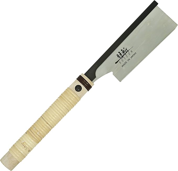 SUIZAN Dozuki Dovetail Saw 6" Crosscut - Professional Japanese Pullsaw Handsaw Woodworking Tools