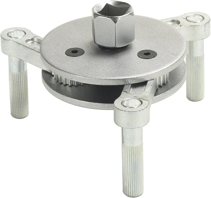 OTC 4440 Heavy Duty 3-Leg Standard Oil Filter Wrench | Self Gripping Design Offers True Universal Fit from 3" to 4-3/4"; 1/2" Square Drive with 21mm Hex Option