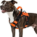 WINGOIN Orange Tactical Dog Harness for Medium Dogs,No Pull Dog Harness | Heavy Duty with Handle,Adjustable Reflective,Military K9 Pet Vest,for Pitbull Female Male,for Walking Training Hiking Hunting
