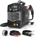 Sunstac MIG Welder, 140A 110V Flux Core/Stick/Lift TIG 3 in 1 MIG Welding Machine, Gasless MIG with IGBT Inverter Synergic Control, Digital Screen Display, Over Loading Protection Beginner Friendly