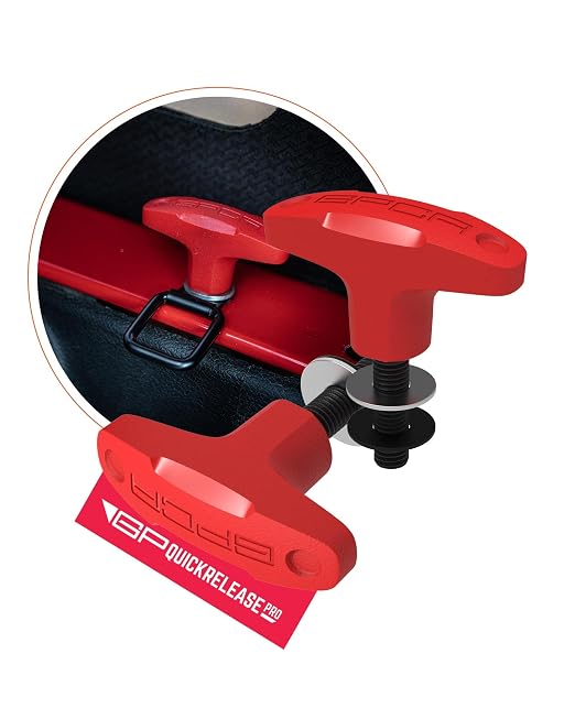 GPCA Quick Release Tie Down GP Anchor PRO, Wrangler JL 2018-2025 | w/o Nut, M8 25mm Thumbscrew, Hardtop Removal, Jeep Accessories & Cargo Tie Down (6PC, Red)
