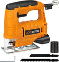 Jig Saw,350W 45 Bevel Cutting, 0-3000RPM Wood Cutter Hand Saw | Electric Jigsaw Tool with 2Pcs Blades for Small Woodworking and DIY Projects