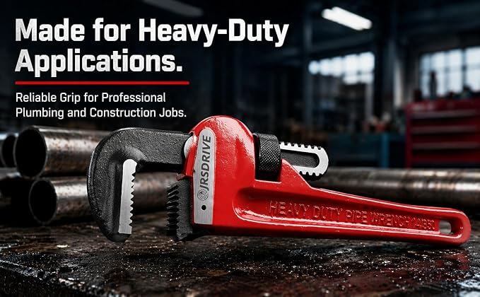 1 Piece Pipe Wrench 24 inch Heavy Duty Adjustable Plumbing Wrench Construction & Heavy-Duty Applications for Industrial & Professional Use E-2049