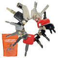 12 Heavy Equipment Key Master Set, Construction Key Master Set for Cat Caterpillar Case JD John Deere Hyster Komatsu Takeuchi Lucas Ford New Holland Keys Heavy Equipment