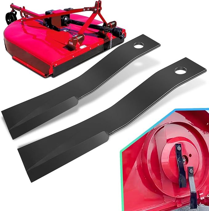 E-cowlboy Replacement for Bush Hog Rotary Cutter Blades - Part Number 7555 - Compatible with Bush Hog Models 7555, 7555BH, BH25, RB60, SQ60-24’’x3/4 Replacement Blades for Brush Mowers(2 PCS Set)