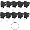10Pcs Ignition Starter Keys for JCB Volvo, 70145501, JCB 14607 Key Compatible with JCB Skytrak Bomag Bobcat 3CX Backhoe Excavators Loaders Telehandler D110