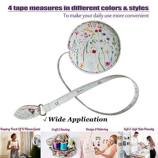 Tape Measure for Body Measuring Fabric Sewing Tailor Ruler Flexible Soft Pocket Small Mini Body Measurement Cloth Measuring Tape 60 Inch Premium Leather Retractable Tape Measure