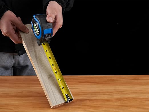 Greendale – 6 Pack Tape Measures 25 ft – Easy-Read Fractions, Magnetic Tip, Quick-Lock & Auto-Retract – Heavy-Duty Measuring Tape with Belt Clip – Blue