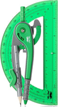 Mr. Pen- Geometry Compass and Protractor Set, 6 Inch Compass, 6 Inch Protractor, Drawing Tool for School, Clear Plastic, Easy Grip, Precision Design for Math, Art, Drafting, Architecture