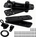 TamBee Heavy Duty Pivot Hinge Hidden Door Hinge - 570 lbs Load, Bearing, Stainless Steel, Rust Resistant, Concealed for Wood Doors, Secret Doors, Hidden Door, Bookcase Door and Bookshelf Door Black