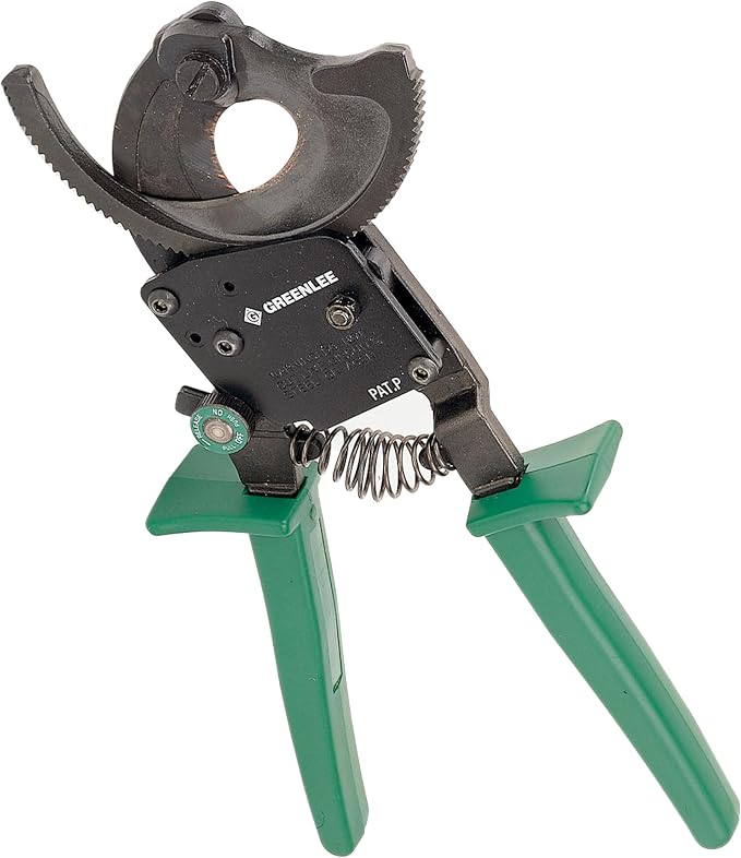 Greenlee 759 10-1/2" Compact Ratchet Cable Cutter for Copper, Aluminum, and Communications Cable