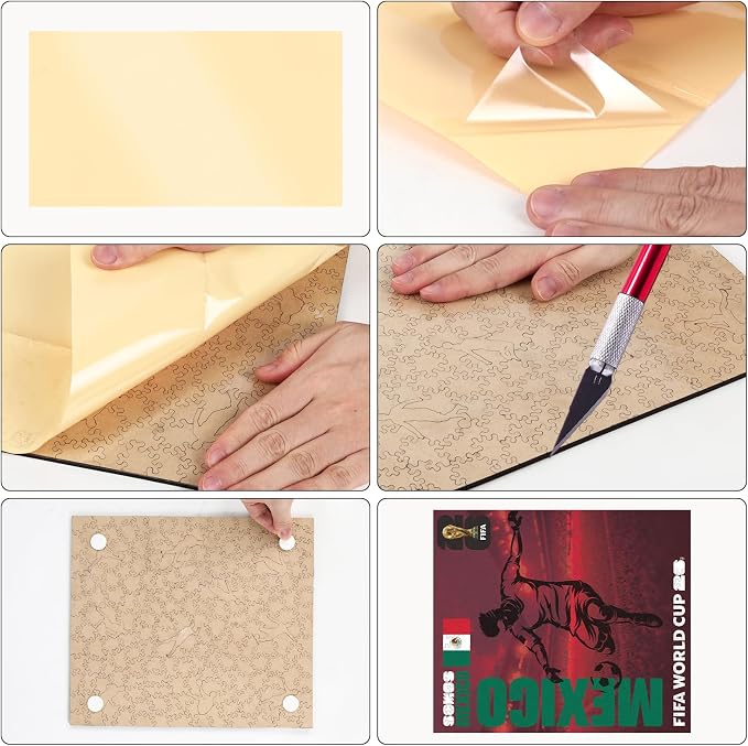 FIFA SOMOS Mexico Puzzle for Adult,200 Pieces Irregular Shape Puzzle, 5MM Thick, Creative Collectible Gift for Fans, Officially Licensed Product, 9.3 * 12"
